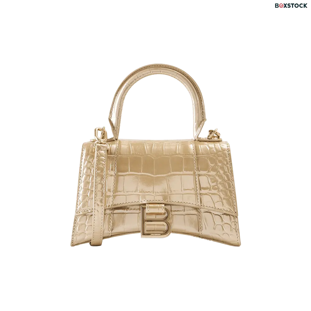 Balenciaga XS Hourglass Top Handle Bag 'Light Gold' Fall/Winter 2022