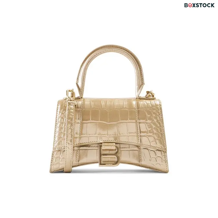 Balenciaga XS Hourglass Top Handle Bag 'Light Gold' Fall/Winter 2022