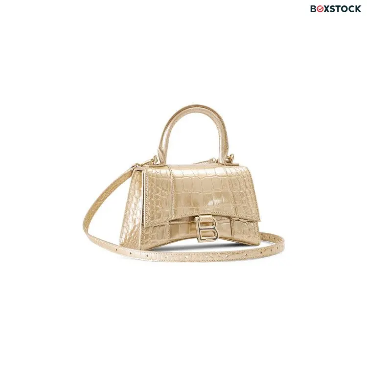 Balenciaga XS Hourglass Top Handle Bag 'Light Gold' Fall/Winter 2022