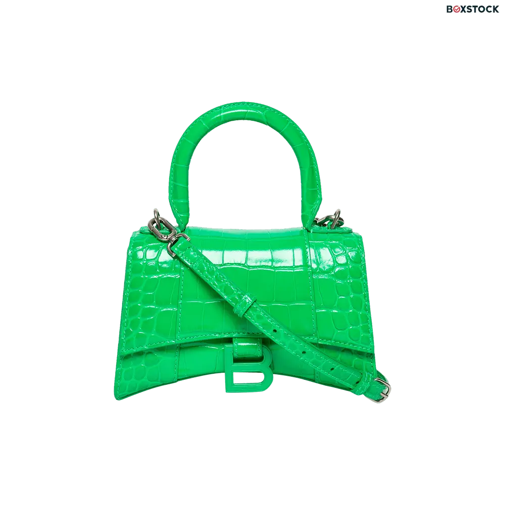 Balenciaga XS Hourglass Top Handle Bag 'Vivid Green' Fall/Winter 2021