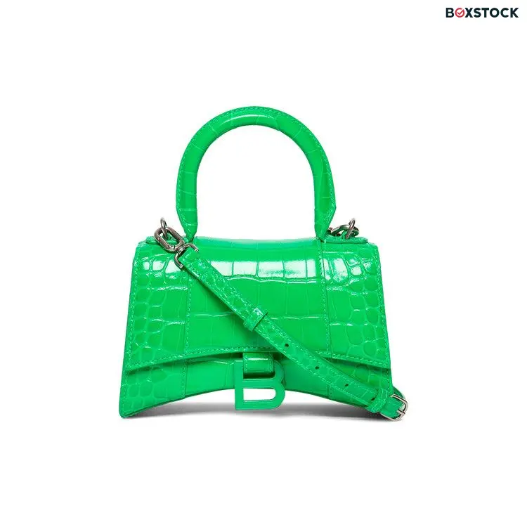 Balenciaga XS Hourglass Top Handle Bag 'Vivid Green' Fall/Winter 2021