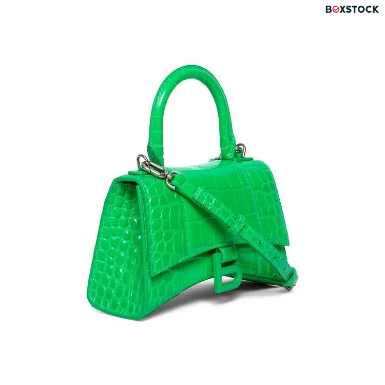 Balenciaga XS Hourglass Top Handle Bag 'Vivid Green' Fall/Winter 2021