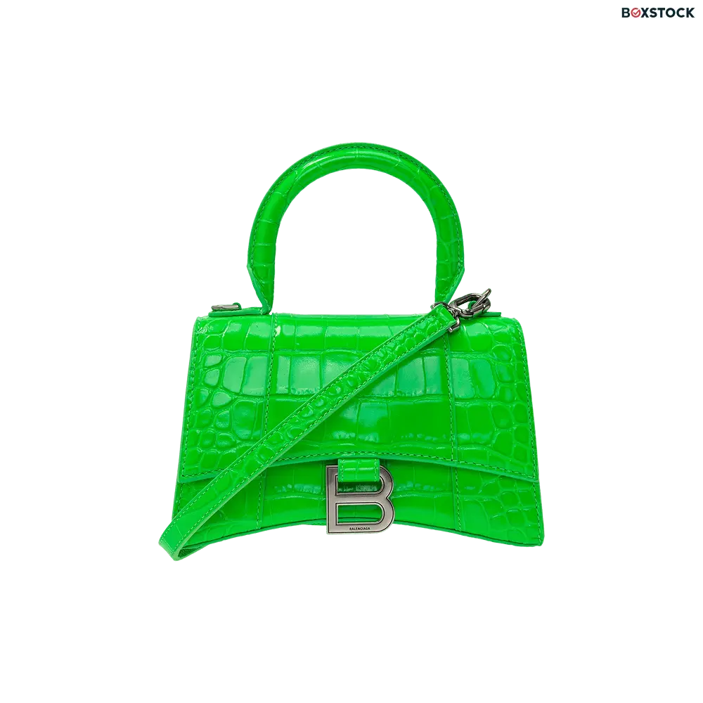 Balenciaga Xs Hourglass Top Handle 'Fluo Green' Spring/Summer 2021
