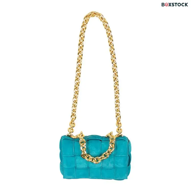 Bottega Veneta Shoulder Bag 'Blaster/Gold' Blue Fall/Winter 2021
