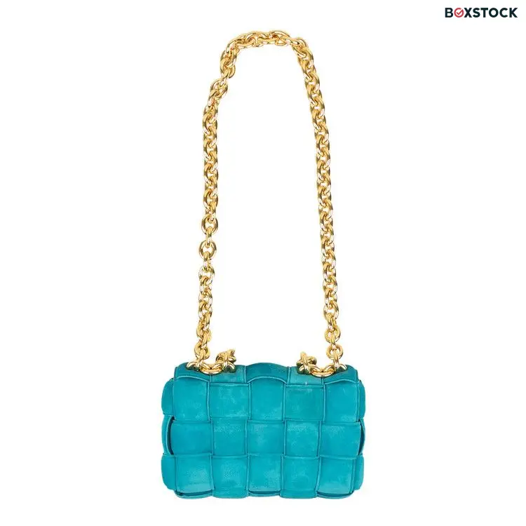 Bottega Veneta Shoulder Bag 'Blaster/Gold' Blue Fall/Winter 2021