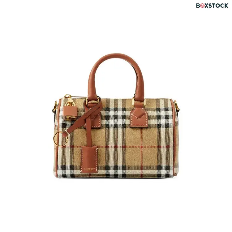 Burberry Check Bowling Bag 'Archive Beige/Briar Brown' Multi-Color Fall/Winter 2024