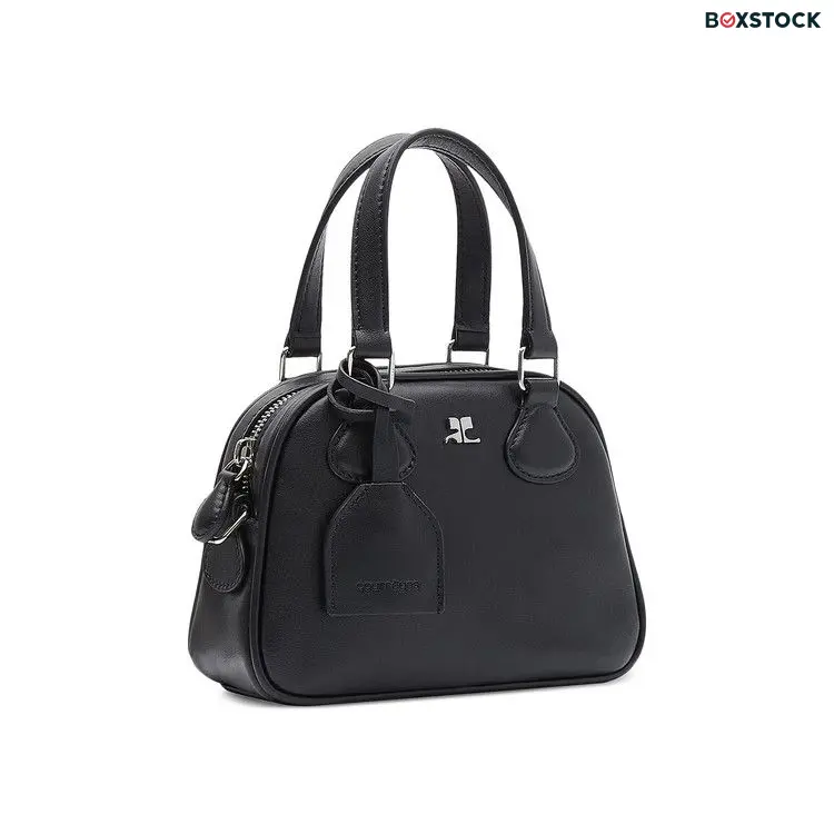 Courrèges AC Stud Leather Mini Bowling Bag 'Black' Fall/Winter 2024