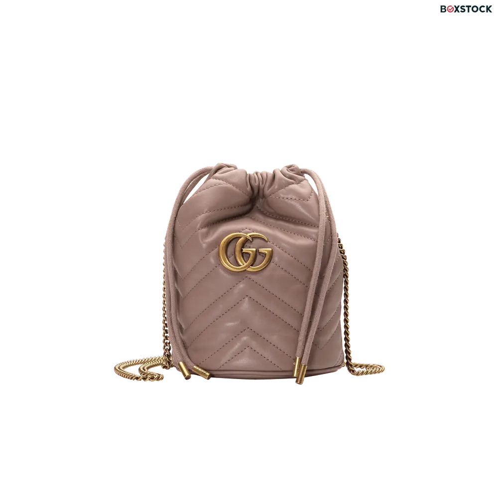 Gucci GG Marmont 2.0 Mini Bucket Bag 'Porcelain Rose' Pink Fall/Winter 2019