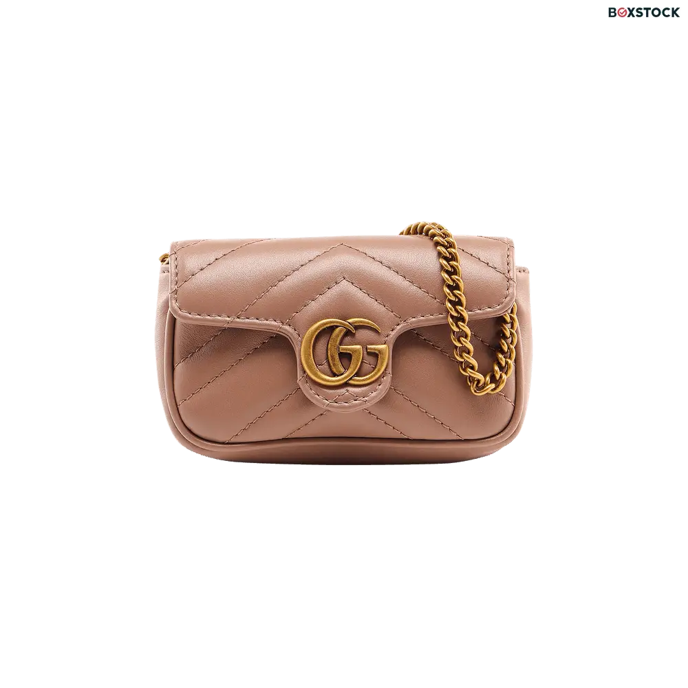 Gucci GG Marmont Chain Coin Purse 'Porcelain Rose' Pink Fall/Winter 2020