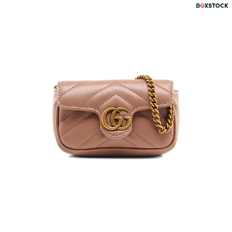 Gucci GG Marmont Chain Coin Purse 'Porcelain Rose' Pink Fall/Winter 2020