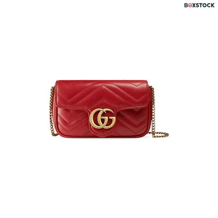 Gucci GG Marmont Matelass� Leather Super Mini Bag 'Hibiscus Red' Spring/Summer 2021