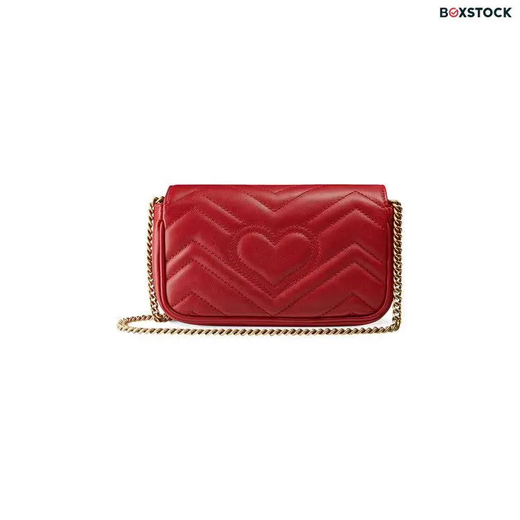 Gucci GG Marmont Matelass� Leather Super Mini Bag 'Hibiscus Red' Spring/Summer 2021
