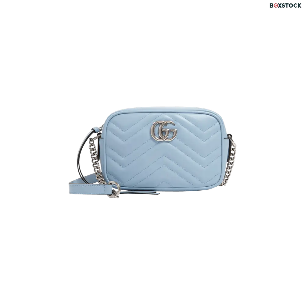 Gucci GG Marmont Matelassé Mini Bag 'Pastel Blue' Fall/Winter 2020