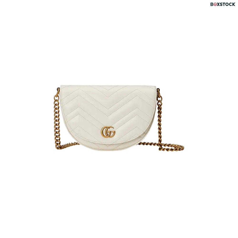 Gucci GG Marmont Matelasse Chain Mini Bag 'Mystic White' Fall/Winter 2023
