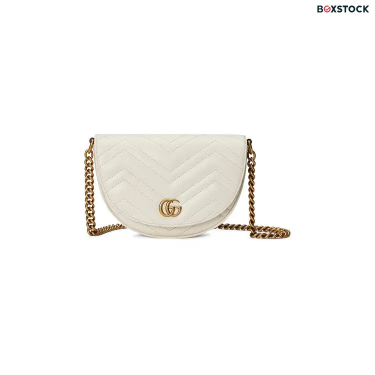 Gucci GG Marmont Matelasse Chain Mini Bag 'Mystic White' Fall/Winter 2023