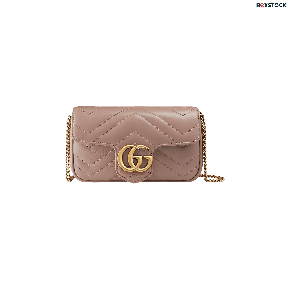 Gucci GG Marmont Matelassé Leather Super Mini Bag 'Beige' Tan Spring/Summer 2021