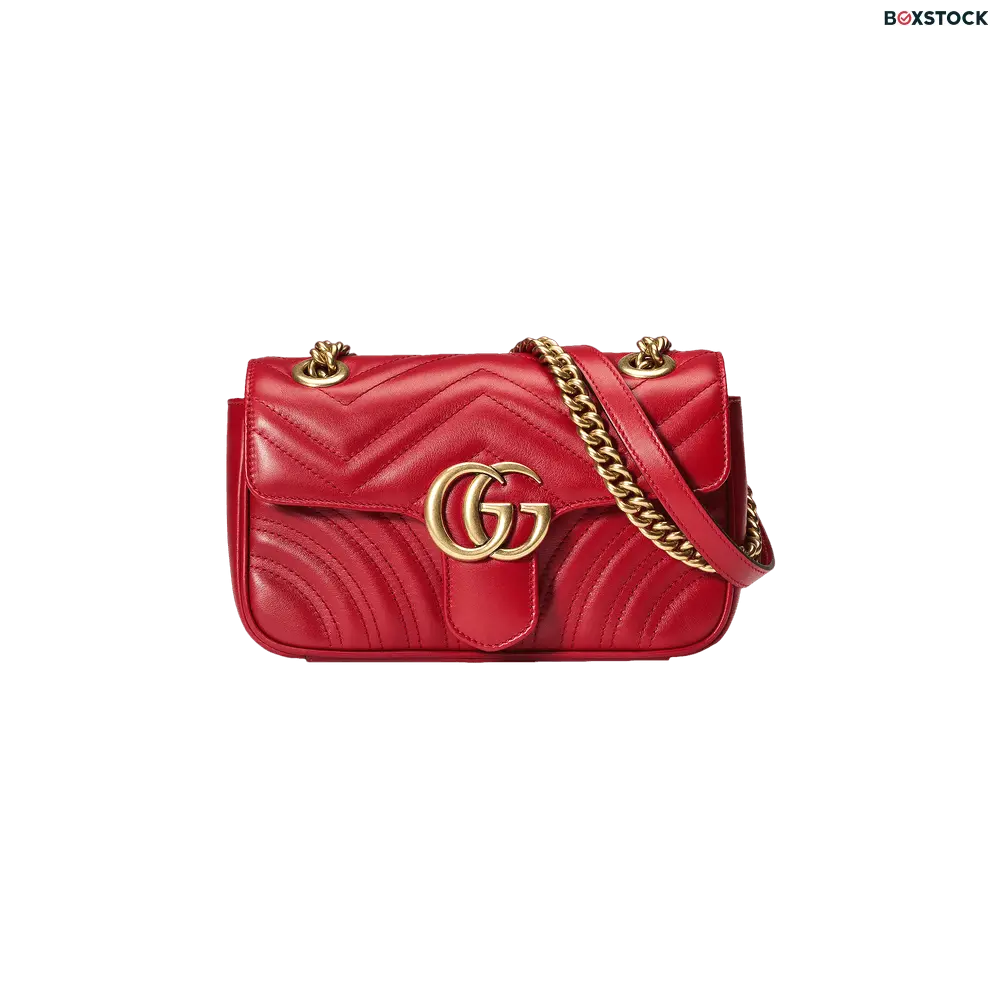 Gucci GG Marmont Matelassé Mini Bag 'Red' Spring/Summer 2021