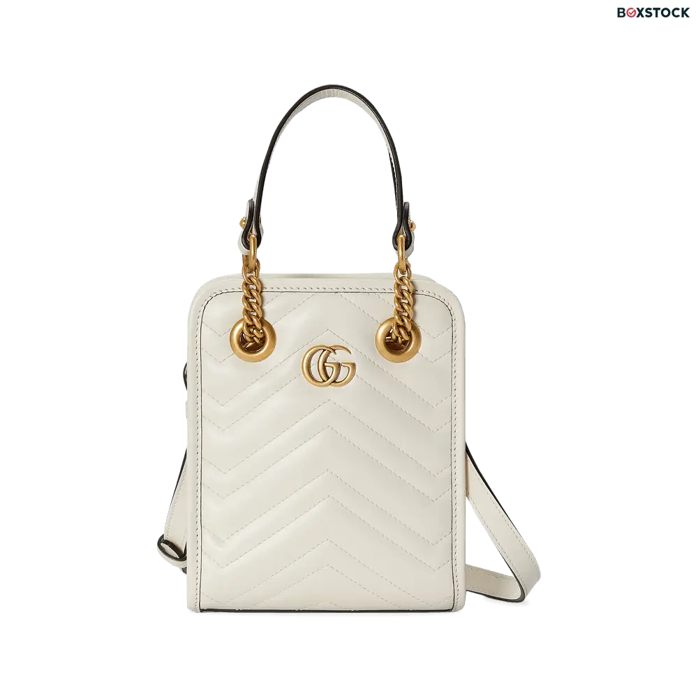 Gucci GG Marmont Matelassé Mini Bag 'White' Fall/Winter 2022
