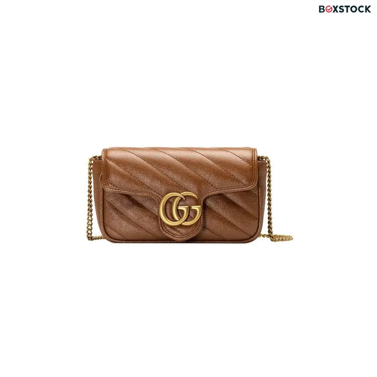 Gucci GG Marmont Matelassé Super Mini Bag 'Brown' Spring/Summer 2021
