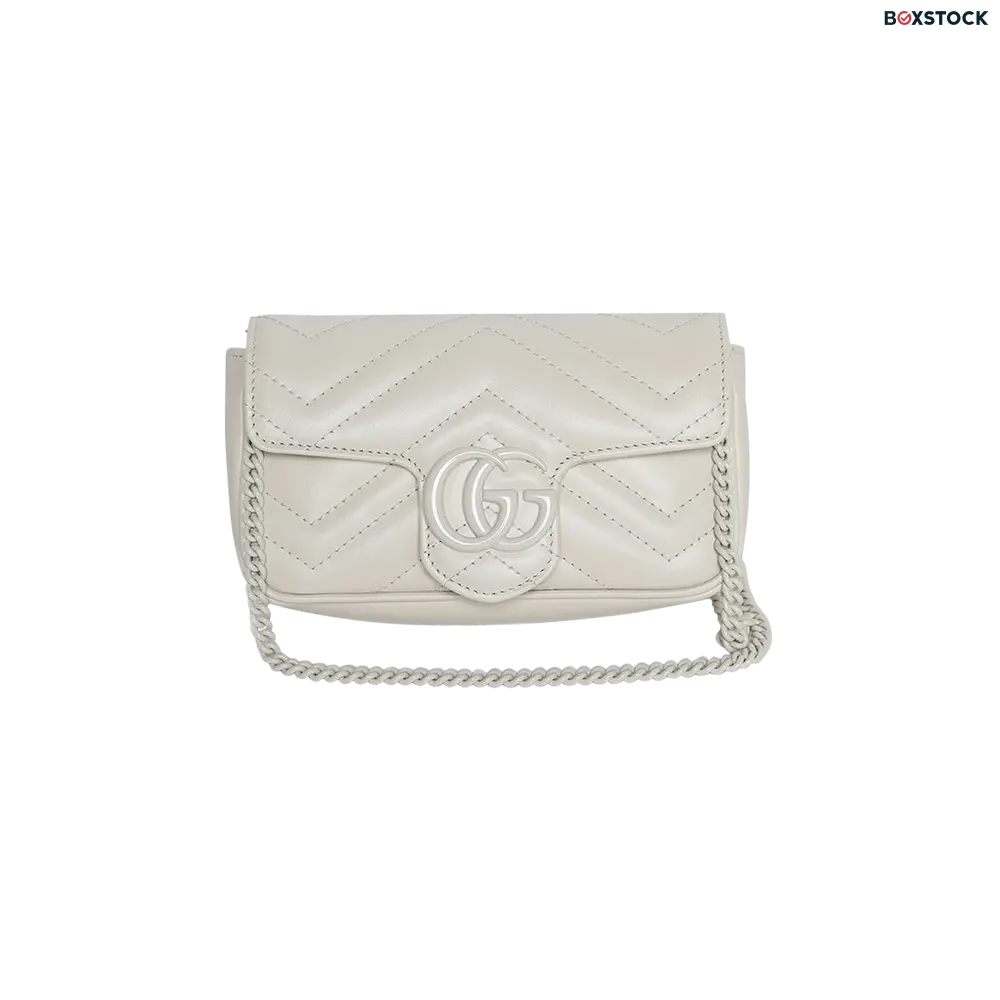 Gucci GG Marmont Matelasse Super Mini Bag 'White' Fall/Winter 2023