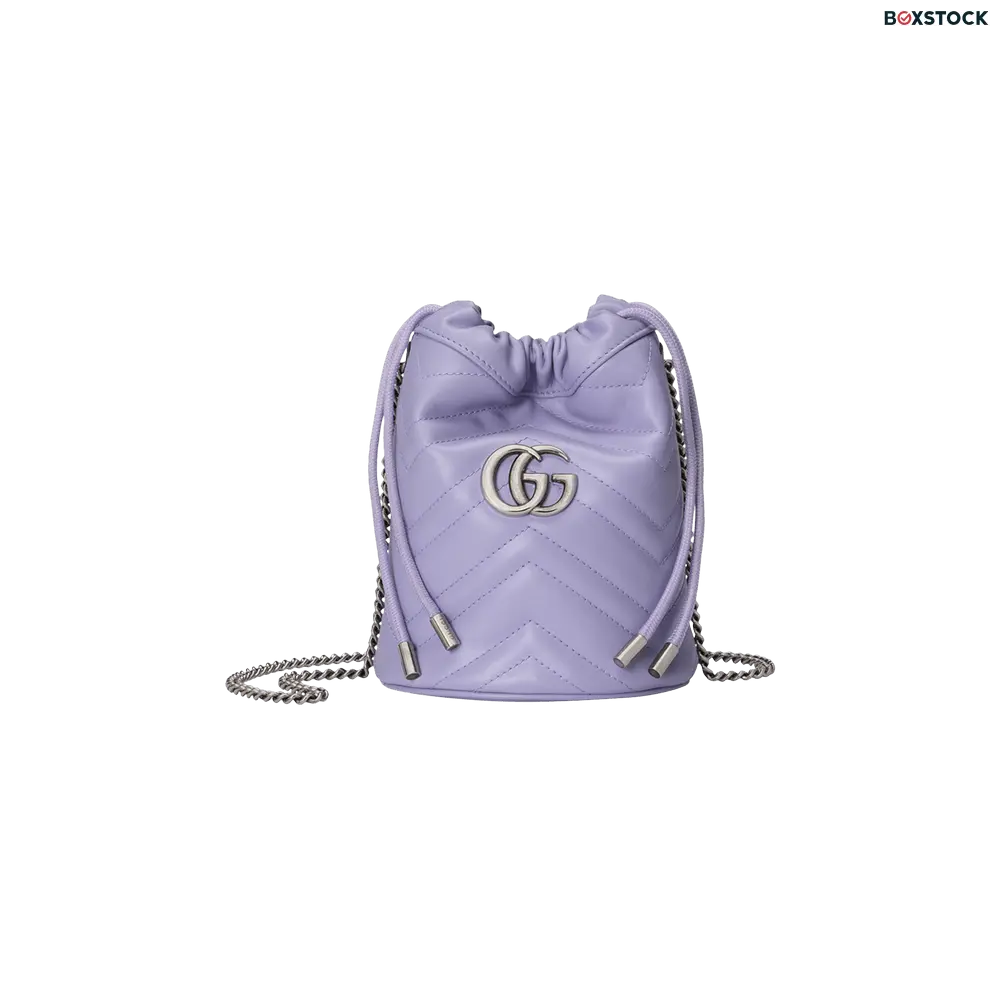 Gucci GG Marmont Mini Bucket Bag 'Lilac' Purple Spring/Summer 2023