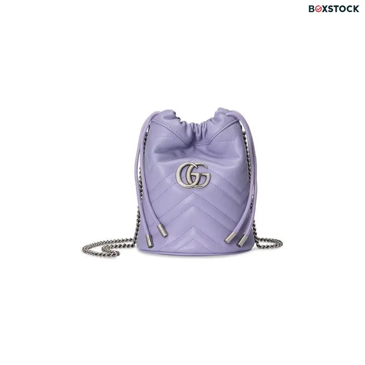 Gucci GG Marmont Mini Bucket Bag 'Lilac' Purple Spring/Summer 2023