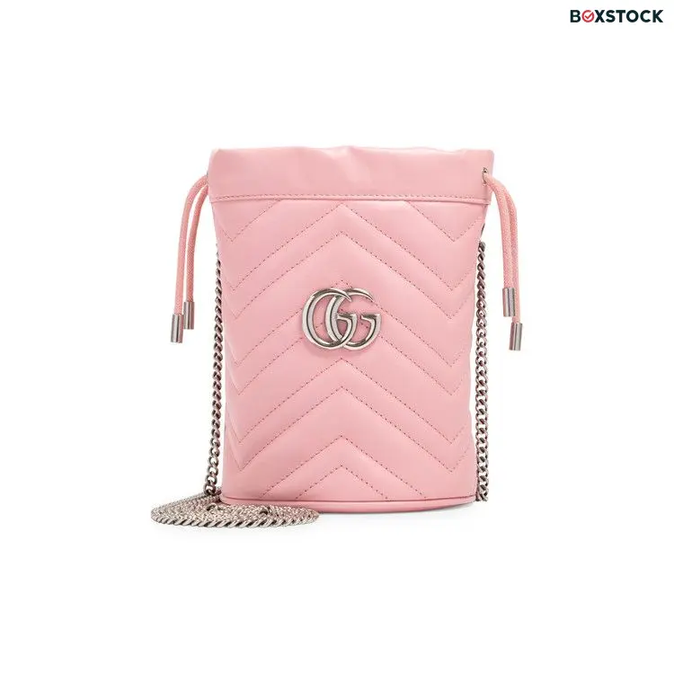 Gucci GG Marmont Mini Bucket Bag 'Wild Rose' Pink Fall/Winter 2020