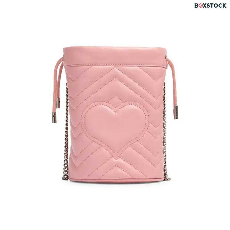 Gucci GG Marmont Mini Bucket Bag 'Wild Rose' Pink Fall/Winter 2020