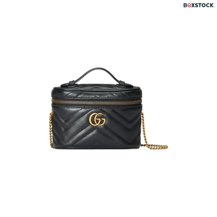 Gucci GG Marmont Mini Top Handle Bag 'Nero' Black Fall/Winter 2022