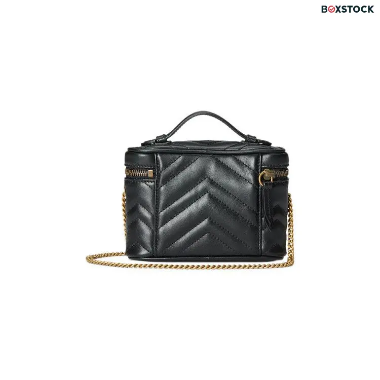 Gucci GG Marmont Mini Top Handle Bag 'Nero' Black Fall/Winter 2022