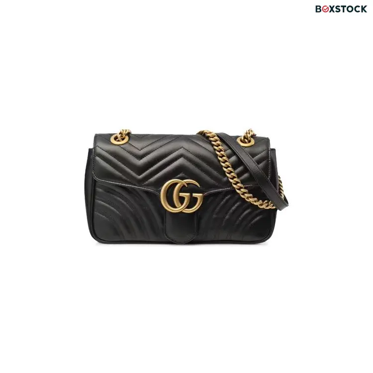 Gucci GG Marmont Small Matelassé Shoulder Bag 'Black'