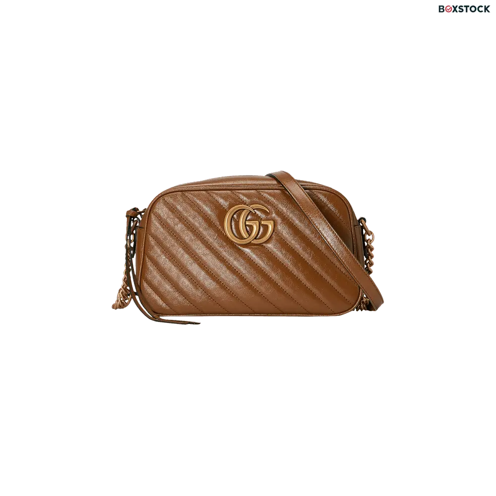 Gucci GG Marmont Small Matelassé Shoulder Bag 'Brown' Spring/Summer 2021