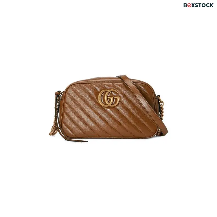 Gucci GG Marmont Small Matelassé Shoulder Bag 'Brown' Spring/Summer 2021