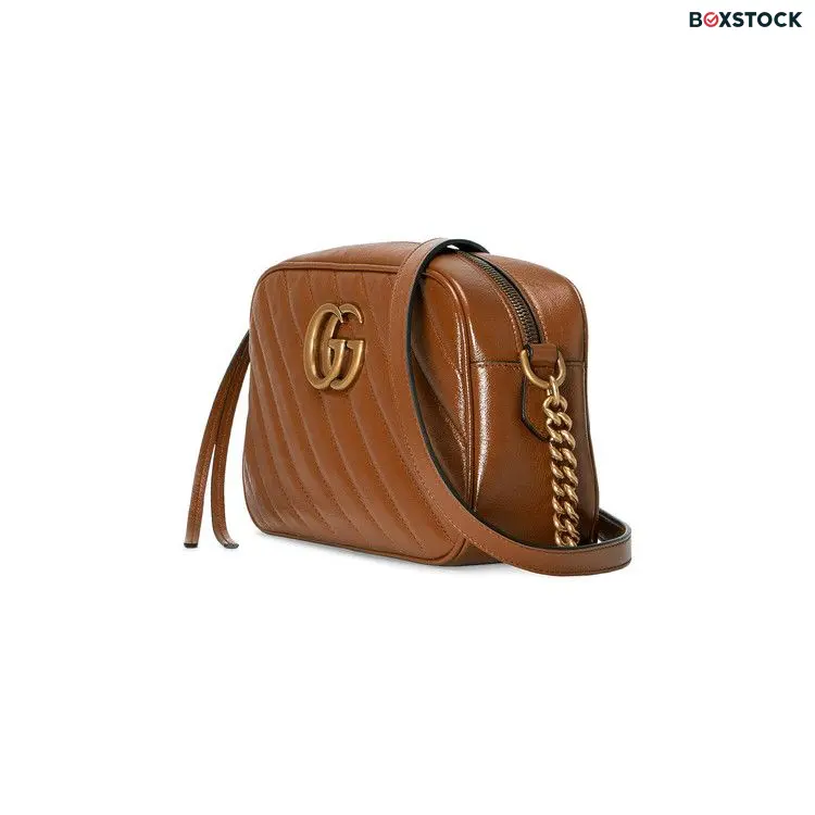 Gucci GG Marmont Small Matelassé Shoulder Bag 'Brown' Spring/Summer 2021