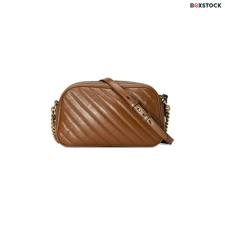 Gucci GG Marmont Small Matelassé Shoulder Bag 'Brown' Spring/Summer 2021