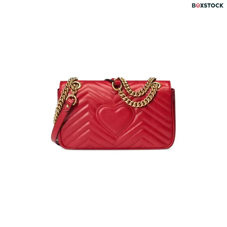 Gucci GG Marmont Small Matelassé Shoulder Bag 'Red'