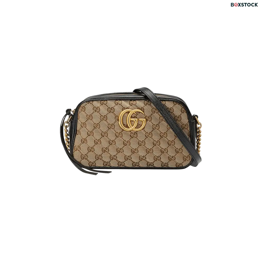 Gucci GG Marmont Small Shoulder Bag 'Beige Ebony/Nero' Tan Spring/Summer 2020