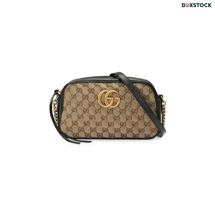 Gucci GG Marmont Small Shoulder Bag 'Beige Ebony/Nero' Tan Spring/Summer 2020