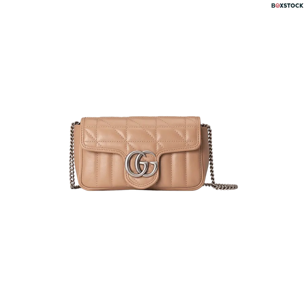 Gucci GG Marmont Super Mini Bag 'Camelia' Brown Spring/Summer 2022