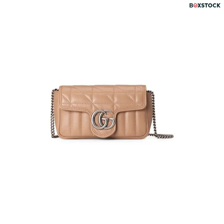 Gucci GG Marmont Super Mini Bag 'Camelia' Brown Spring/Summer 2022