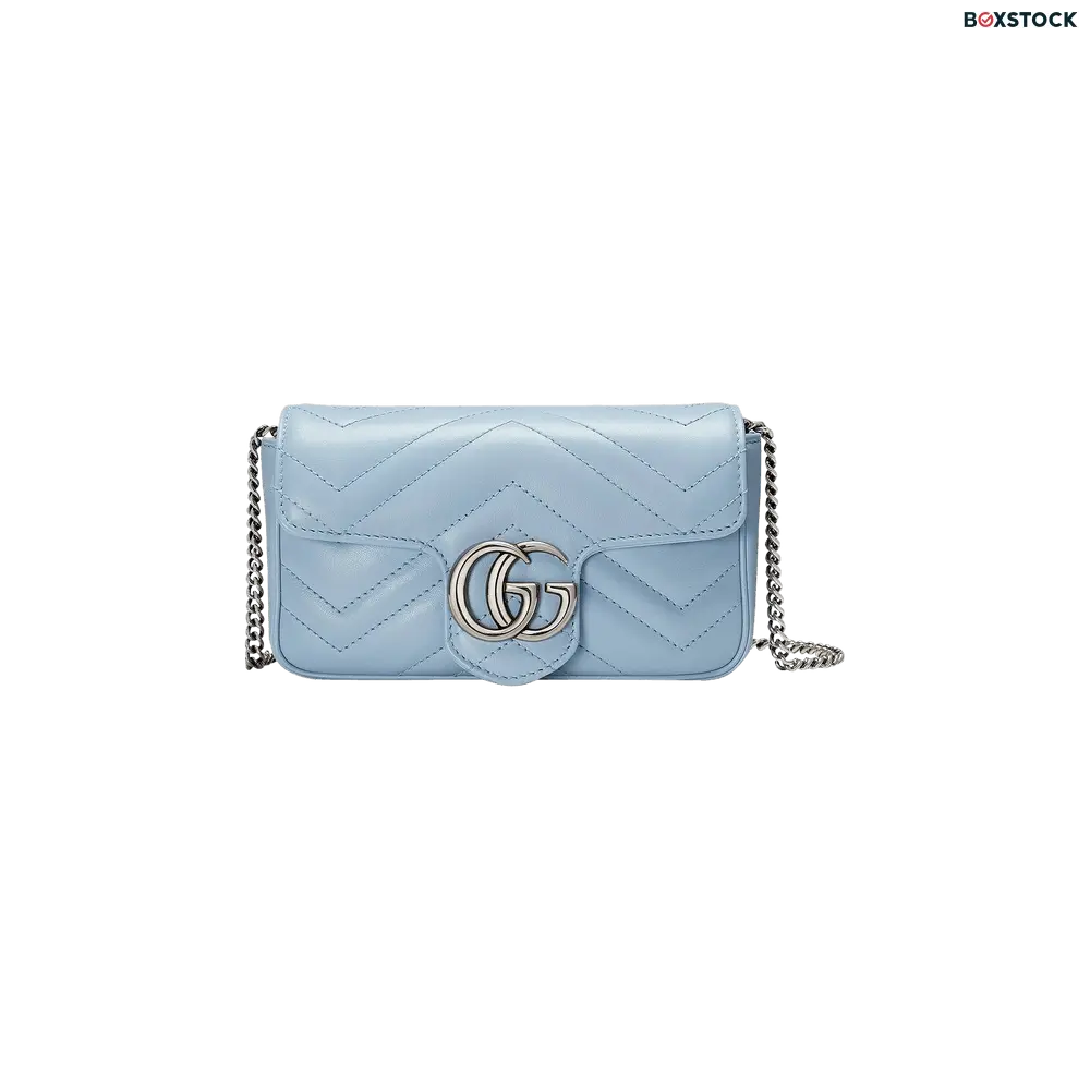 Gucci GG Marmont Super Mini Bag 'Pastel Blue' Fall/Winter 2020