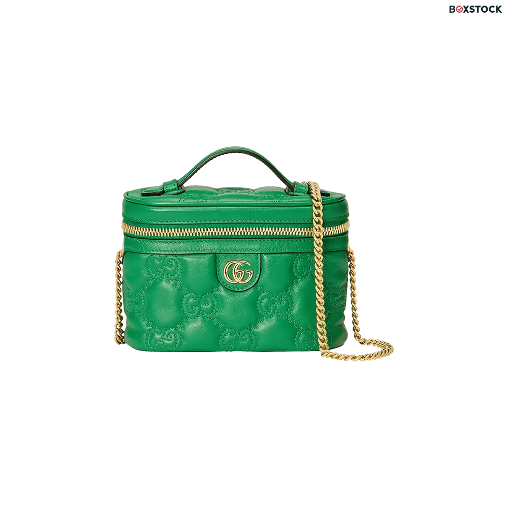 Gucci GG Matelassé Top Handle Mini Bag 'Green' Spring/Summer 2023