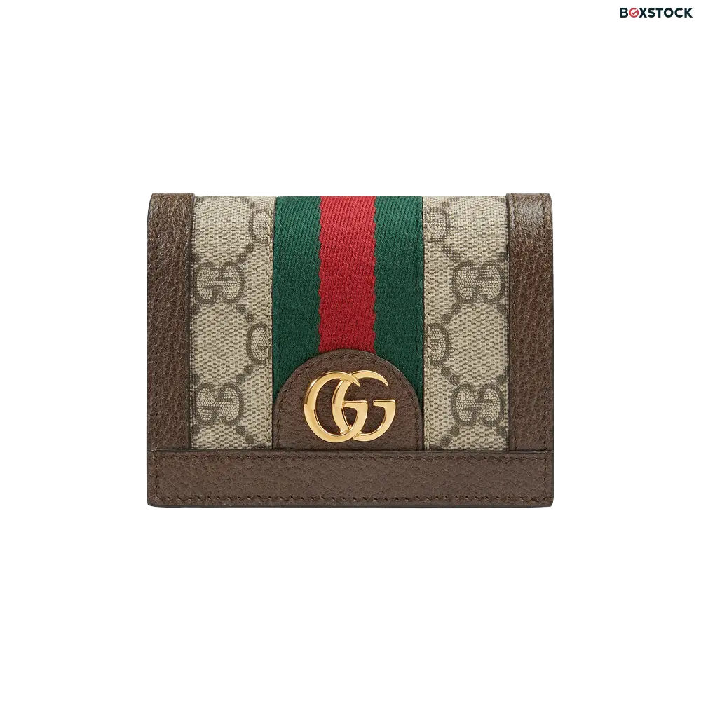 Gucci GG Supreme Ophidia Card Case Wallet 'Brown' Spring/Summer 2020