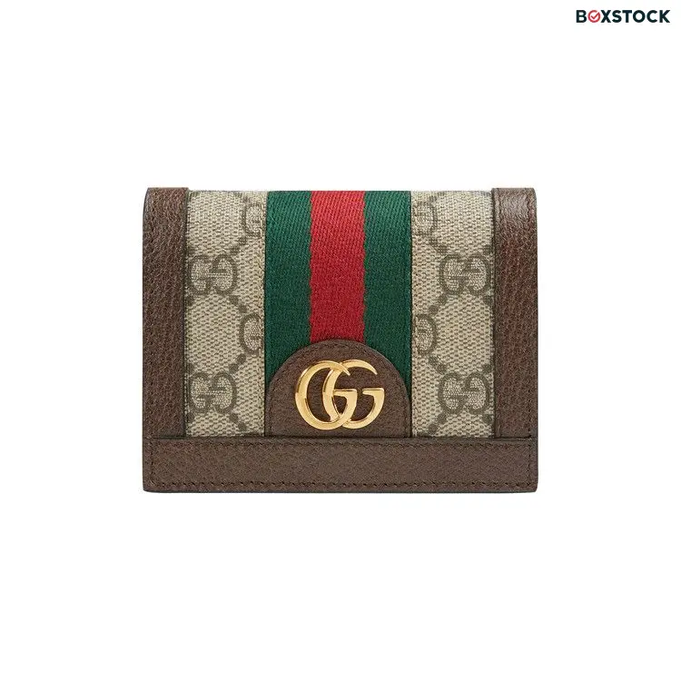 Gucci GG Supreme Ophidia Card Case Wallet 'Brown' Spring/Summer 2020