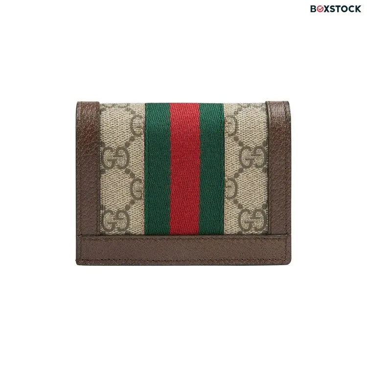 Gucci GG Supreme Ophidia Card Case Wallet 'Brown' Spring/Summer 2020