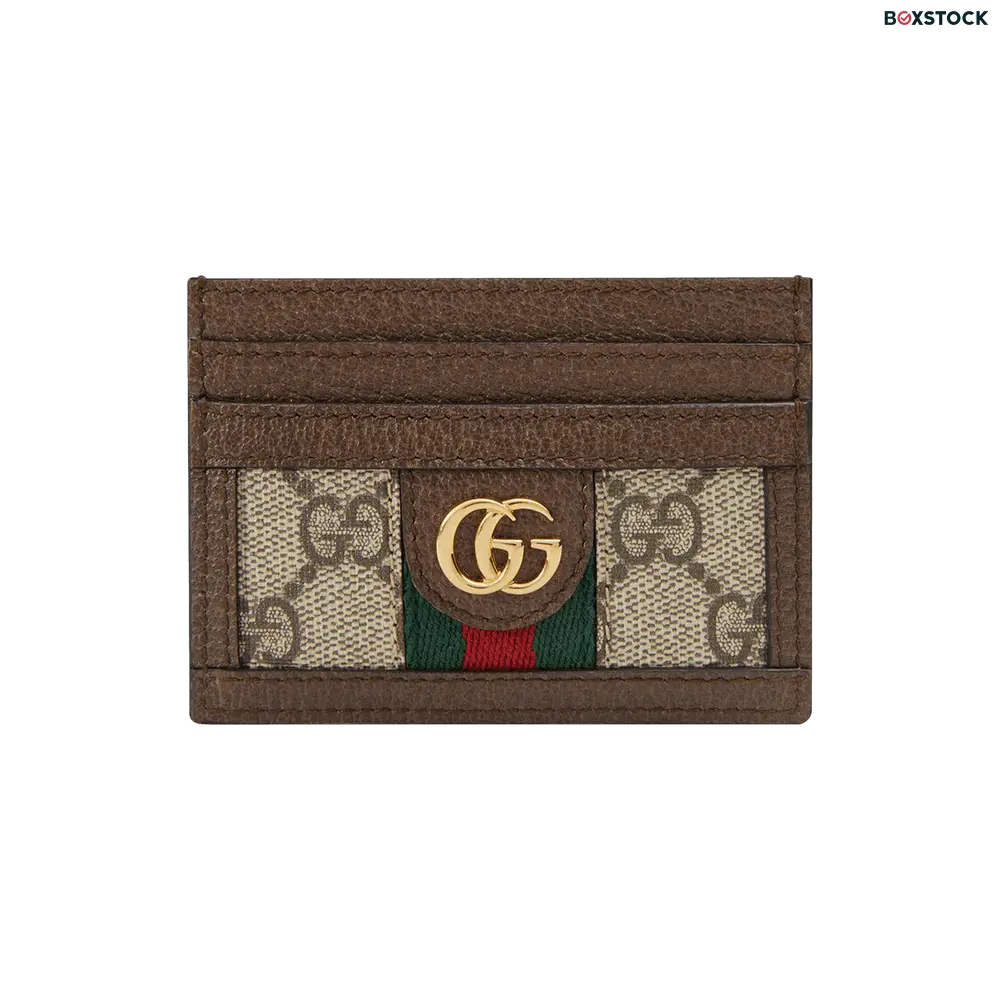 Gucci GG Supreme Ophidia Large Card Case 'Beige/Ebony' Brown Spring/Summer 2022