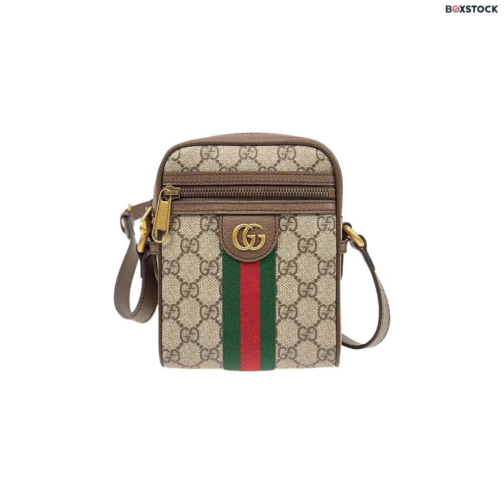 Gucci GG Supreme Ophidia Shoulder Bag 'Beige' Brown
