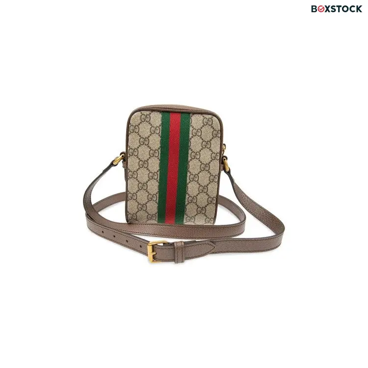 Gucci GG Supreme Ophidia Shoulder Bag 'Beige' Brown