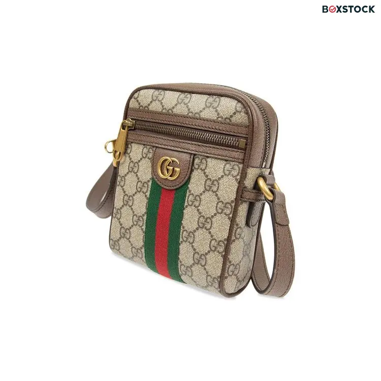 Gucci GG Supreme Ophidia Shoulder Bag 'Beige' Brown
