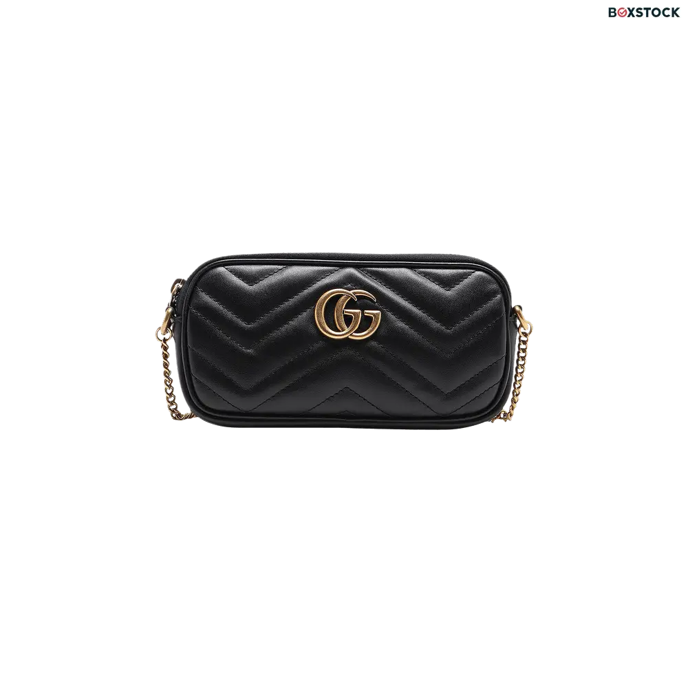 Gucci GG Marmont Matelassé Zip Top Super Mini Bag 'Black' Spring/Summer 2020